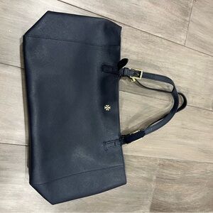 Tory Burch Black Leather Tote Bag